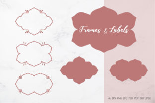 Decorative Floral Frames and Labels for Crafts & Graphics