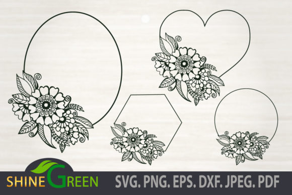 Floral Frames Bundle, Wedding, Flowers for Graphics and Crafts