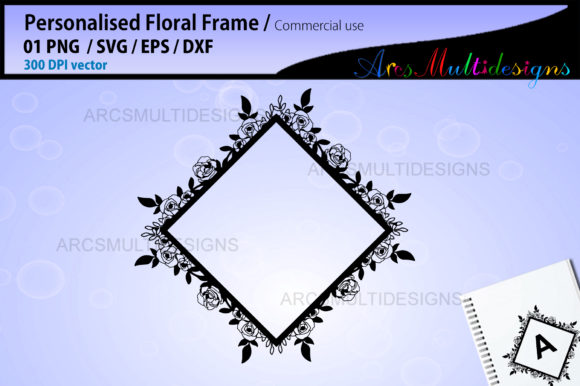 Floral Frames Template: A Graphic Design Asset for Crafts and Branding