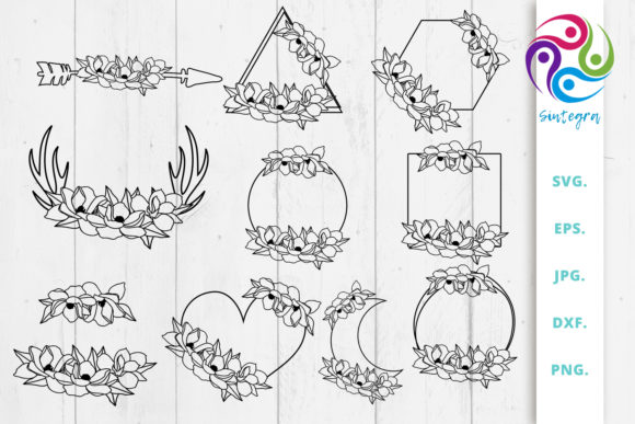 Floral Monogram Frame Bundle, Magnolia Review