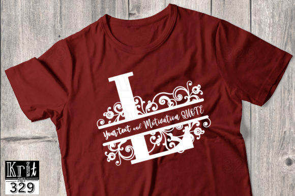 Floral Vine Alphabet Split Monogram L for Graphics and Crafts