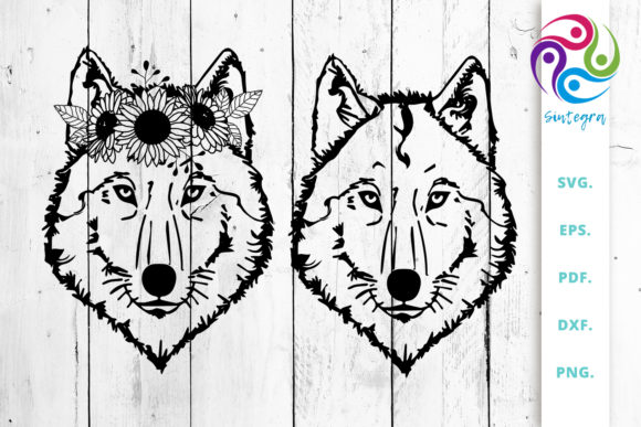 Floral Wolf Graphics and Crafts for Modern Publishing