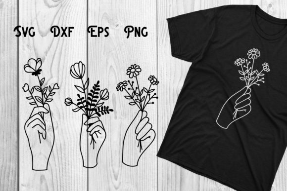 Hand Floral, Floral Hand Drawn: Essential Graphics for Print Templates