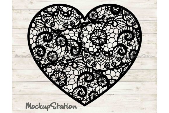 Heart Mandala Floral Lace Decor: A Graphics Review for Crafts