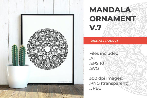 Mandala - Floral Vintage V.7: A Practical Review for Graphics and Patterns