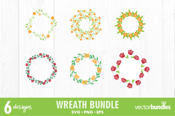 Wreath Floral Bundle Svg: Premium Graphics for Crafts